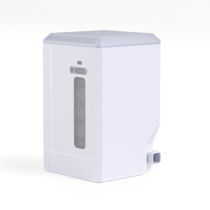 5-i-1 luftpumpe med lys, deflasjon, vifte og powerbank - Overrask.no