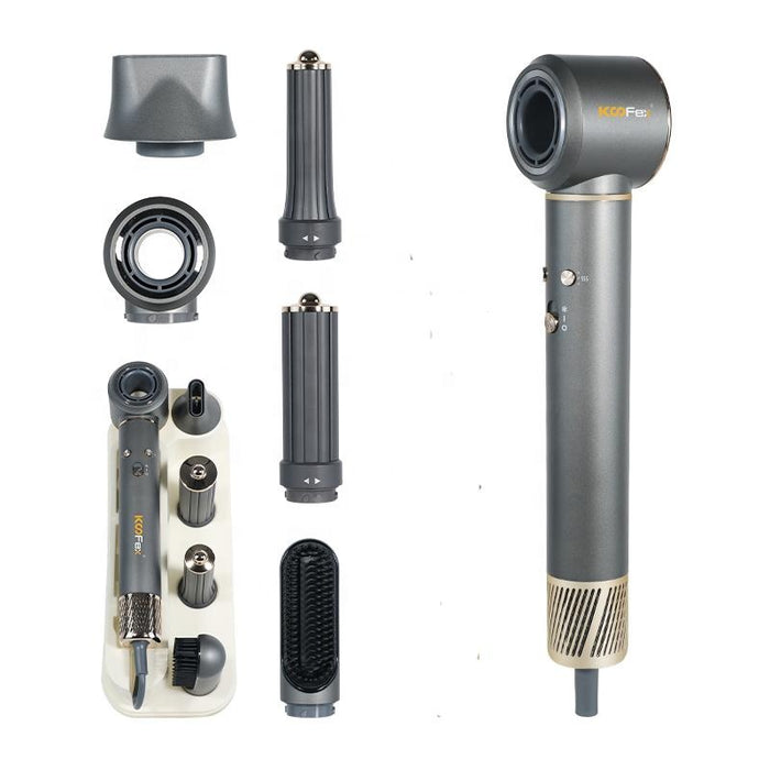 5-i-1 Ionic Hair Styler med Avtakbare Munnstykker