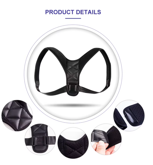 Justerbar Holdningskorrigerende Ryggstøtte vest og rygg holdningsvest - Overrask.no