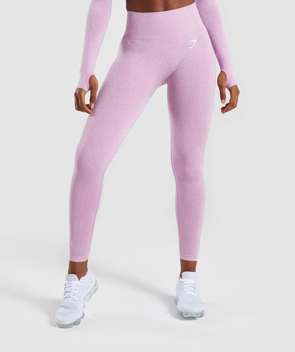 Gymshark Vital Seamless Leggings - PinkEmpowered through strength. - High waisted fit- Supportive ribbed waistband- Seamless shading contouring patterns- DRY technology- 58% Nylon, 32% Polyester, 10% Elastights & leggingsoverrask.noOverrask.nonull