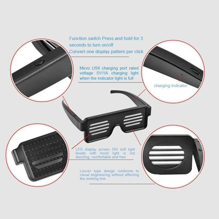 Party Led solbriller - Overrask.no