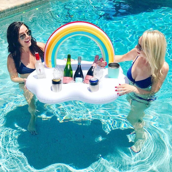 Rainbow Bucket Cloud Cup Holder Inflatable Pool FloatRainbow Bucket Cloud Cup Holder Inflatable Pool Float
Amazing Floating Bar: No more running inside for a drink- bring the party to you with the Geekper swim up barsmart interiøroverrask.noOverrask.nonull