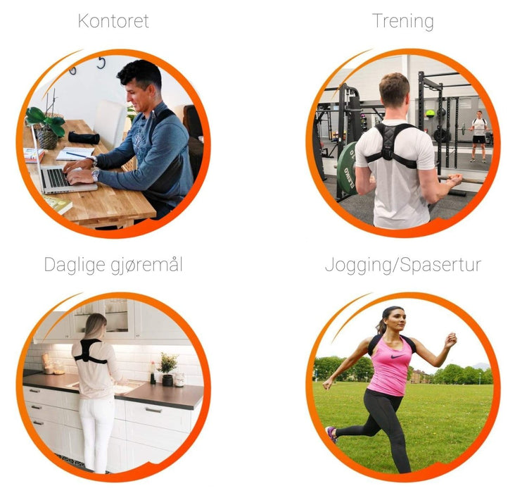 Ryggstøtte vest og rygg Holdningsvest - Overrask.no