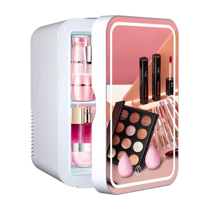 Sminke kjøleskap med speil - Makeup cosmetic fridge - Overrask.no