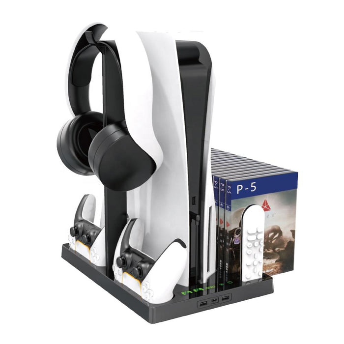 Sony Playstation 5 Vertikal Docking Station med kjølevifte - Overrask.no