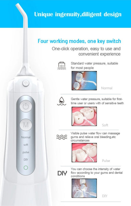 Teeth Cleaner Munndusj og Power floss tannrengjørings sett - Overrask.no