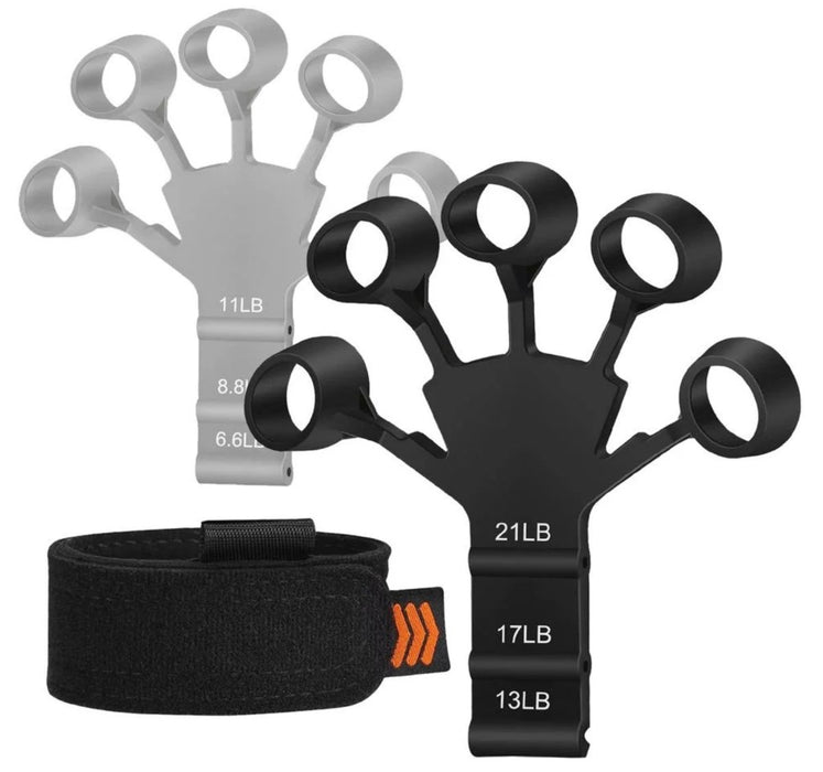 2 stk Grip & Finger Strengthener med 6 motstander