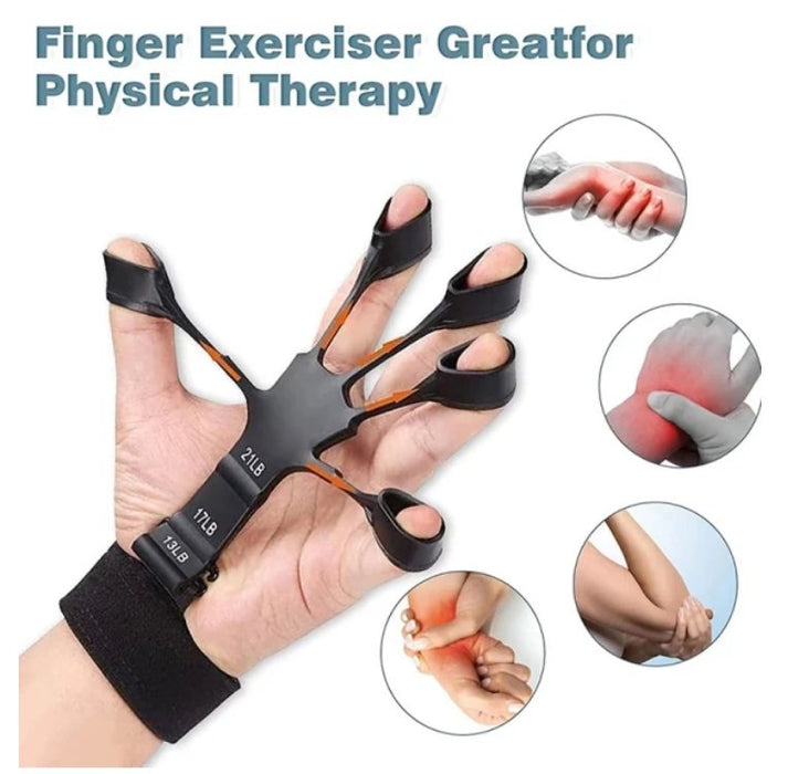2 stk Grip & Finger Strengthener med 6 motstander