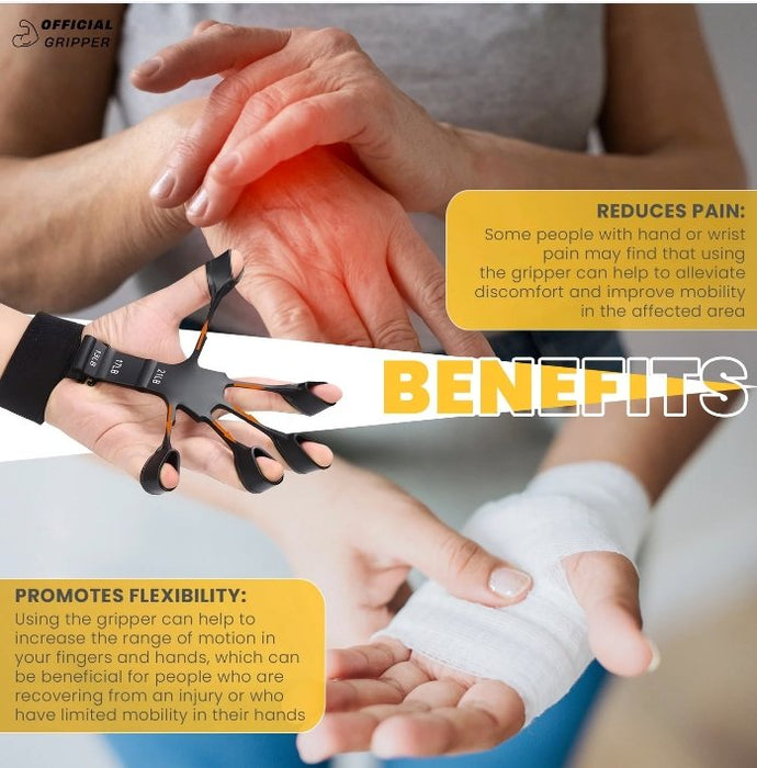 2 stk Grip & Finger Strengthener med 6 motstander