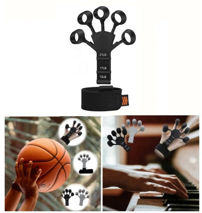2 stk Grip & Finger Strengthener med 6 motstander