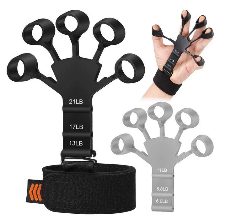 2 stk Grip & Finger Strengthener med 6 motstander