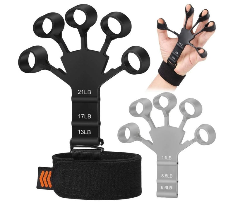 2 stk Grip & Finger Strengthener med 6 motstander
