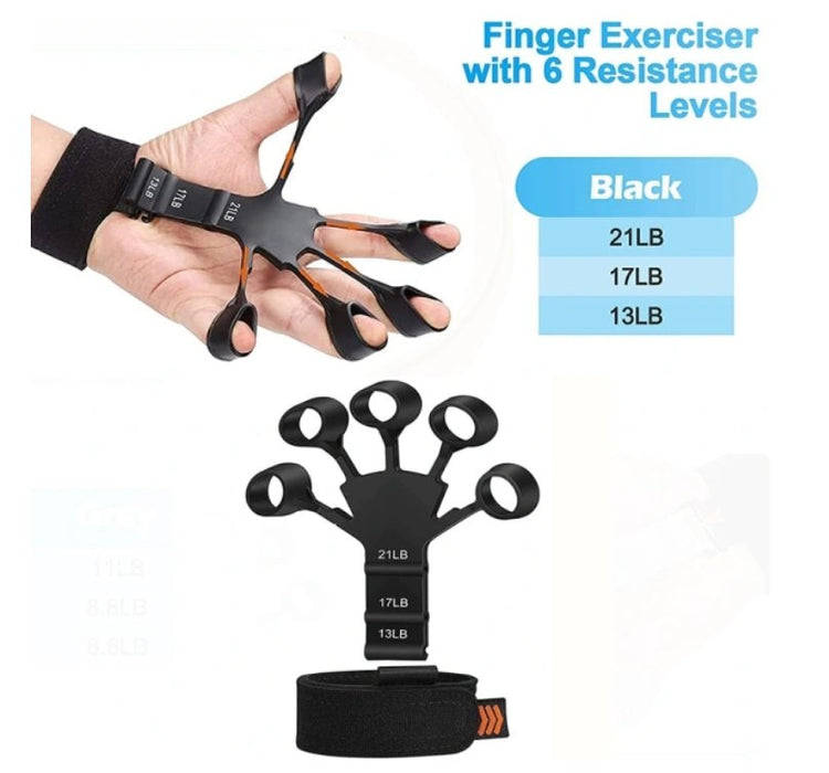 2 stk Grip & Finger Strengthener med 6 motstander
