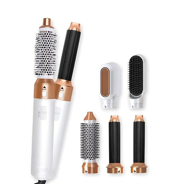 Alt-i-ett hårstyler med 5 utskiftbare hoder og elegant etui