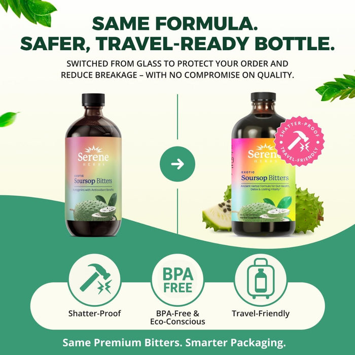 Soursop Bitters Liquid | Daglig urtestøtte for fordøyelse, energi og velvære - Overrask.no