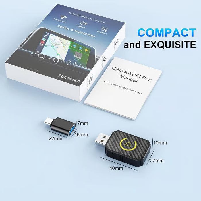 2-i-1 CarPlay og Android Auto-adapter