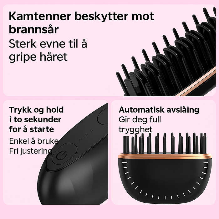 Trådløs miniglattebørste | Rask oppfriskning uten slitasje - Overrask.no
