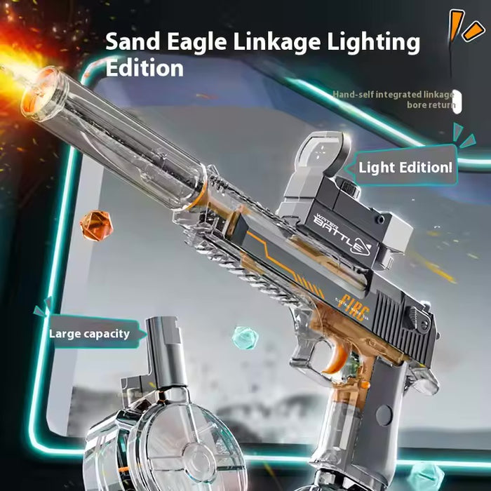 Elektrisk vannpistol med LED-lys og lang rekkevidde