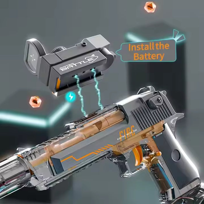 Elektrisk vannpistol med LED-lys og lang rekkevidde
