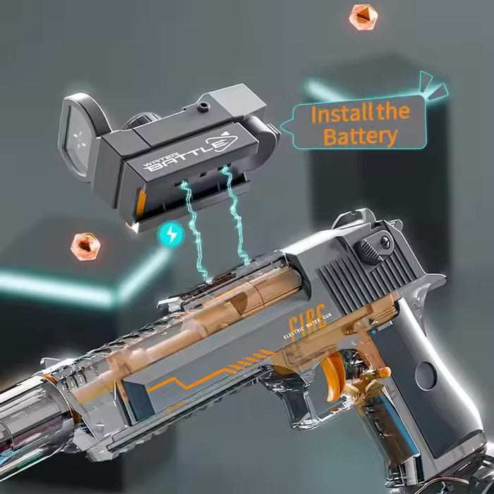 Elektrisk vannpistol med LED-lys og lang rekkevidde