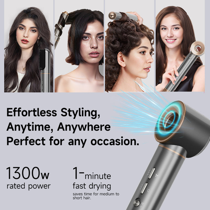 5-i-1 Ionic Hair Styler med Avtakbare Munnstykker