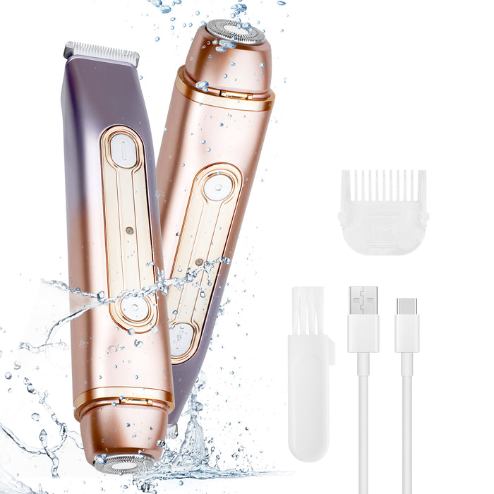 Skånsom 2-i-1 Epilator, Barberhøvel og Bikini-Trimmer
