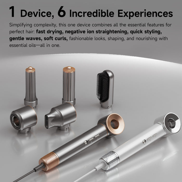 5-i-1 Ionic Hair Styler med Avtakbare Munnstykker