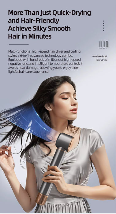 5-i-1 Ionic Hair Styler med Avtakbare Munnstykker