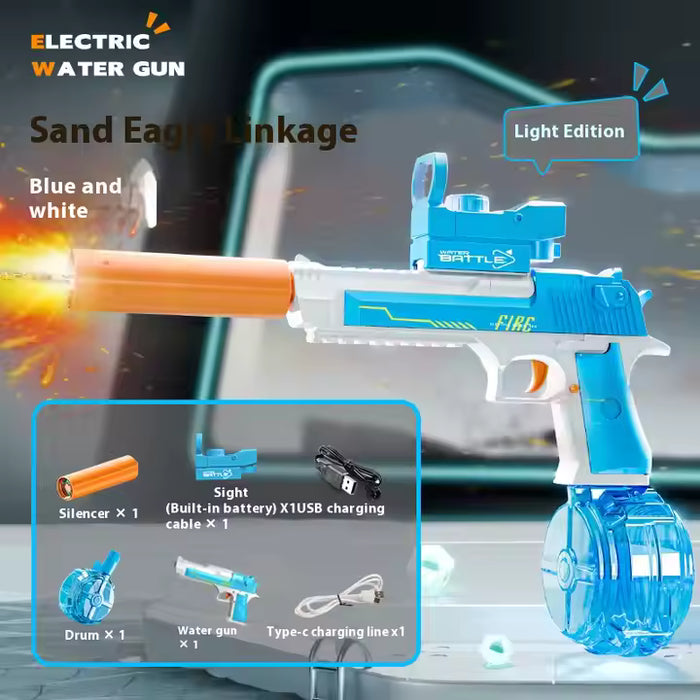 Elektrisk vannpistol med LED-lys og lang rekkevidde