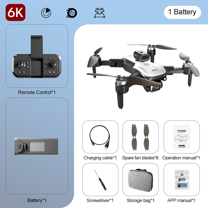 Quadcopter Drone med GPS, 4K Kamera og Smartbane-funksjon