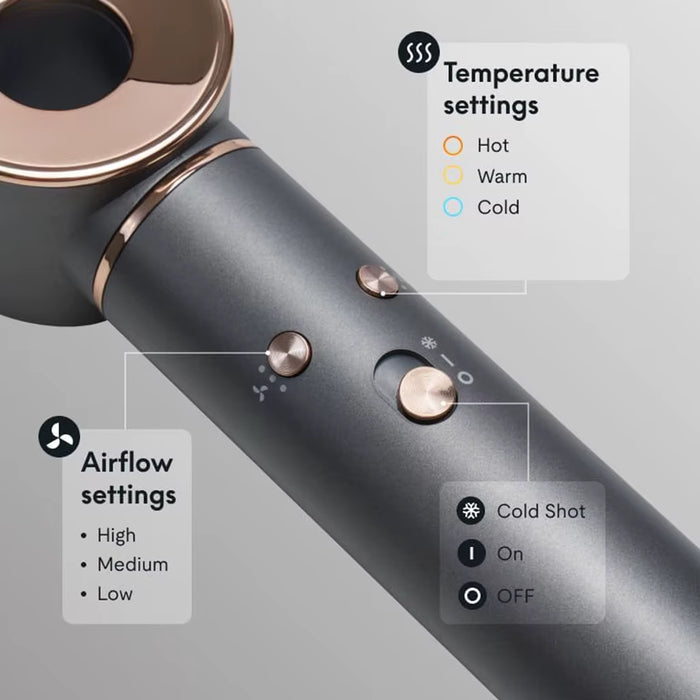 5-i-1 Ionic Hair Styler med Avtakbare Munnstykker
