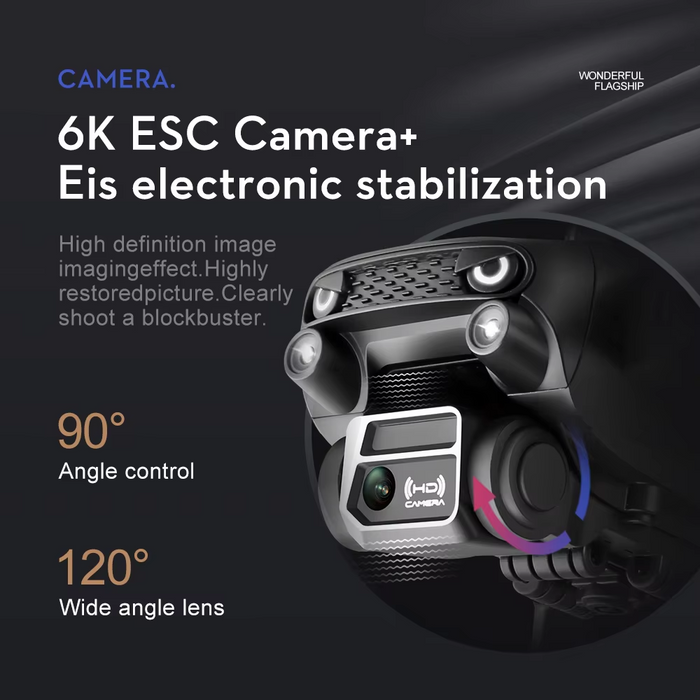 Quadcopter Drone med GPS, 4K Kamera og Smartbane-funksjon