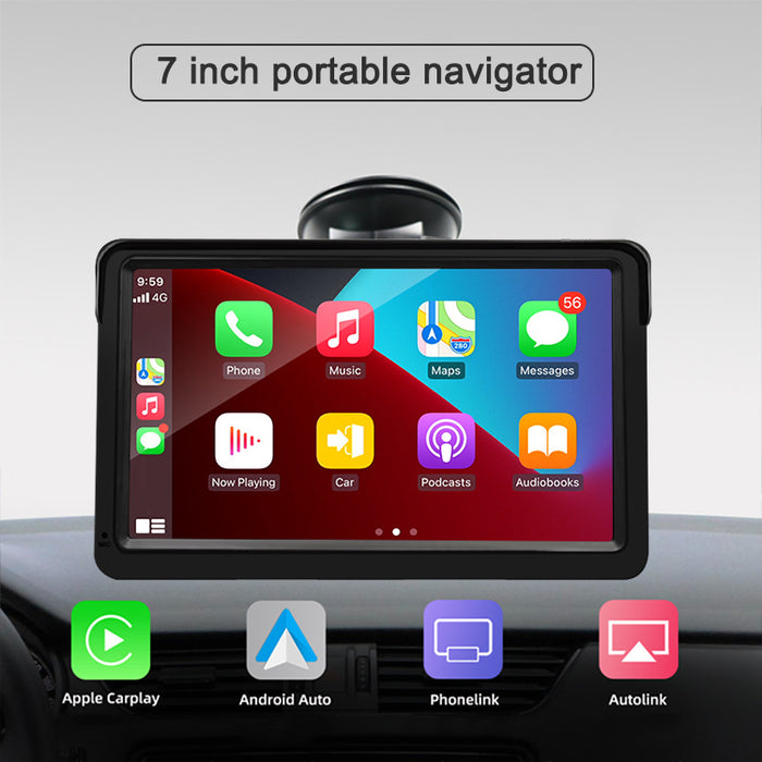 Universal 7” Smart Bilskjerm med CarPlay, Android Auto og Trådløs Tilkobling