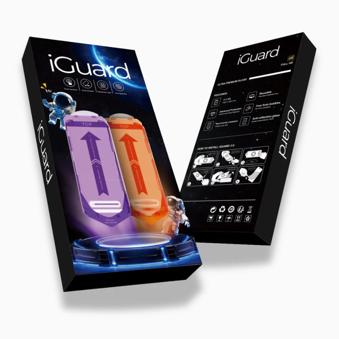 iGuard™ skjermbeskytter med 9H hardhet og full kant-til-kant dekning