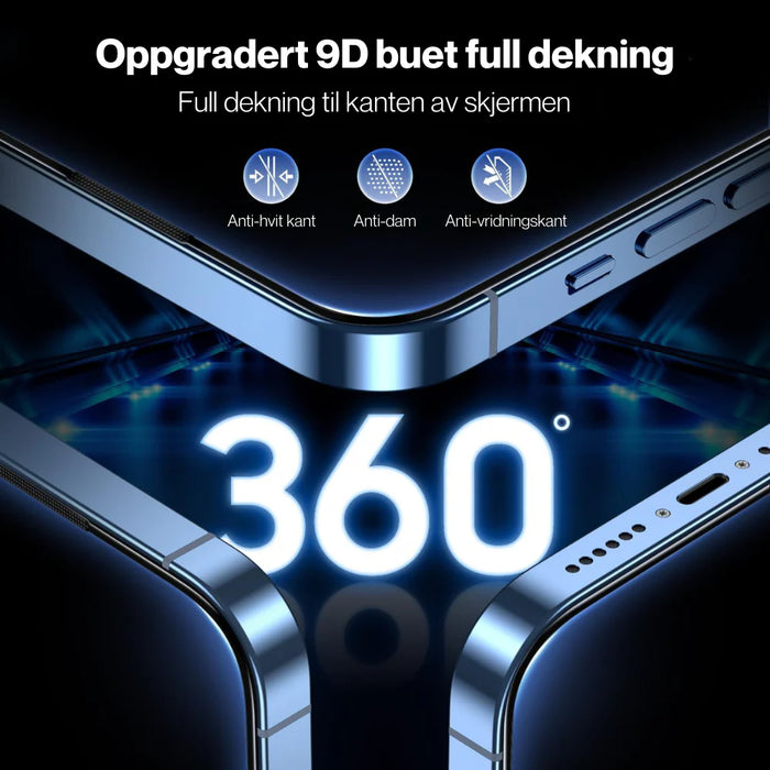 iGuard™ skjermbeskytter med 9H hardhet og full kant-til-kant dekning