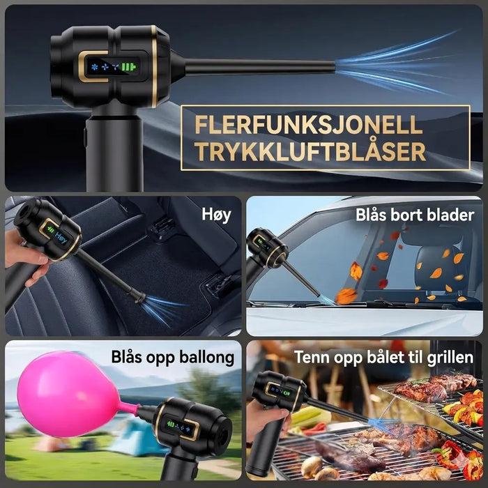 Trådløs bilstøvsuger | Kompakt design med USB-C lading - Overrask.no