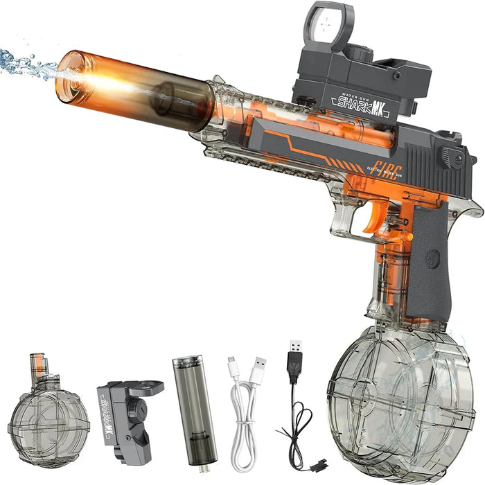 Elektrisk vannpistol med LED-lys og lang rekkevidde