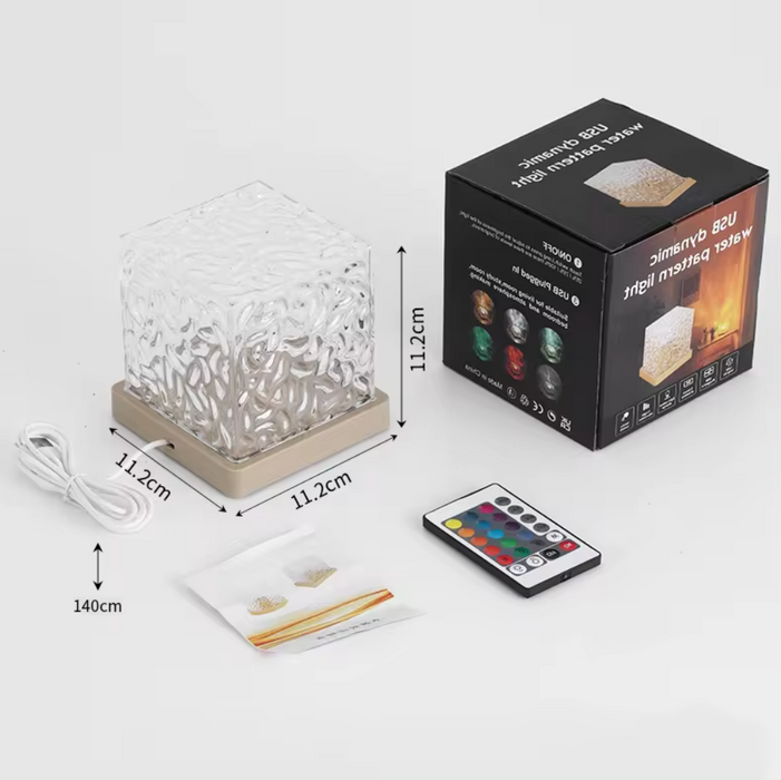 Cube Projector Night Light With Water Wave