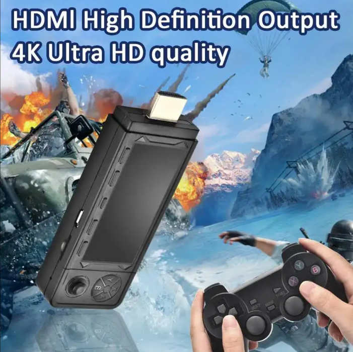 X9 PRO Retro Game Stick med 4K oppløsning, 30.000 spill og to kontrollere