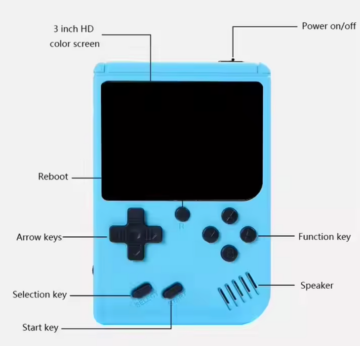 Pocketboy 500-i-1 Retro Video spillkonsoll