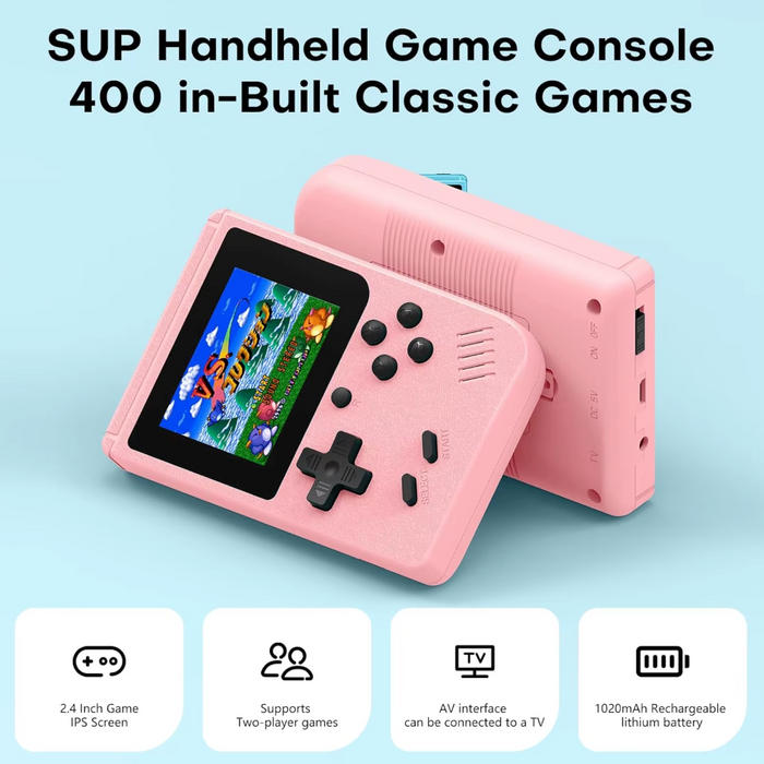 Pocketboy 500-i-1 Retro Video spillkonsoll