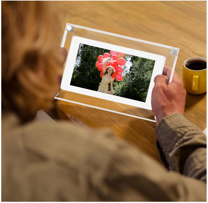 Digital fotoramme, digital bilderamme og video ramme med lyd - Overrask.no