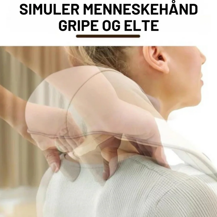 Nakkemassasje apparat for skuldre og nakke med varme