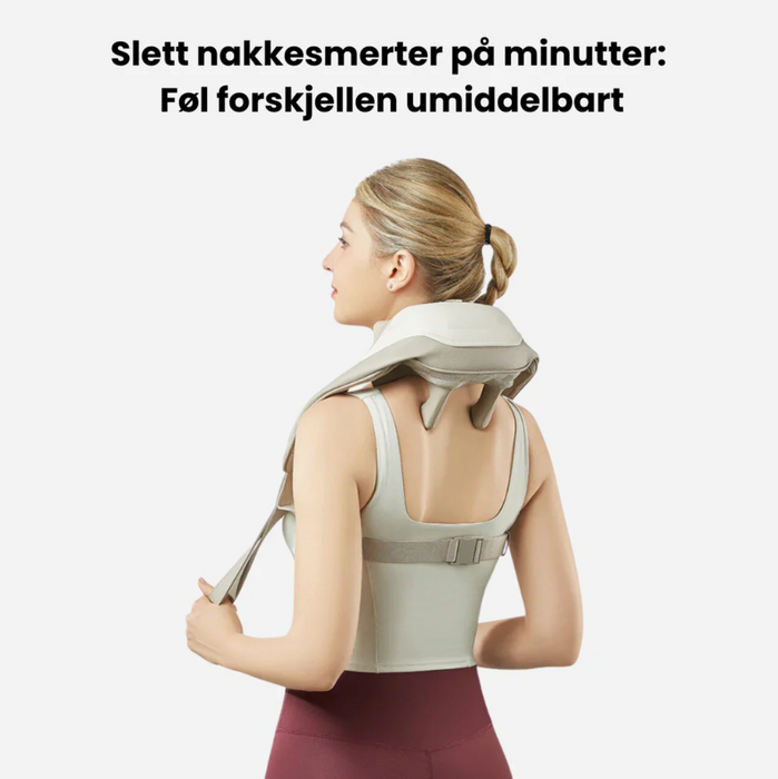 Nakkemassasje apparat for skuldre og nakke med varme