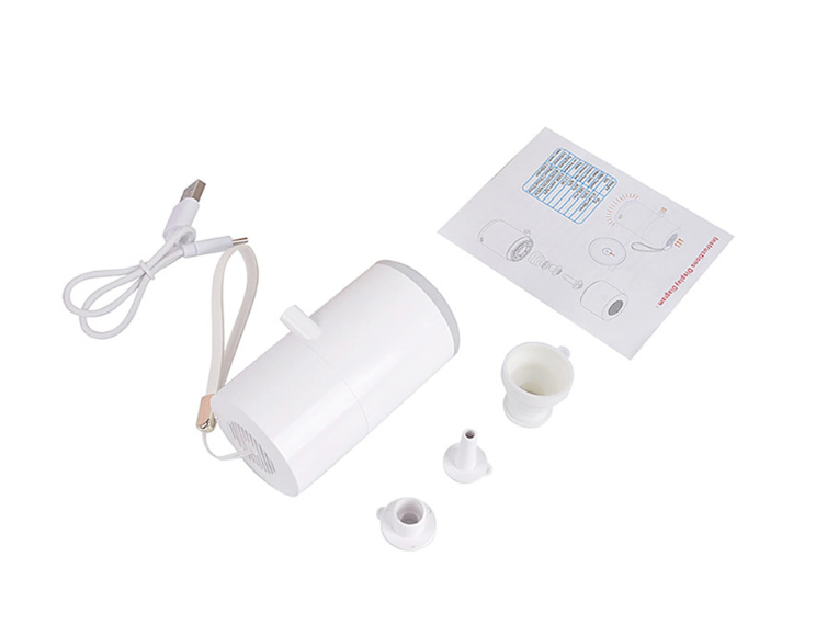 Bærbar 3 in 1 air pump inflator oppladbar luftpumpe med lampe