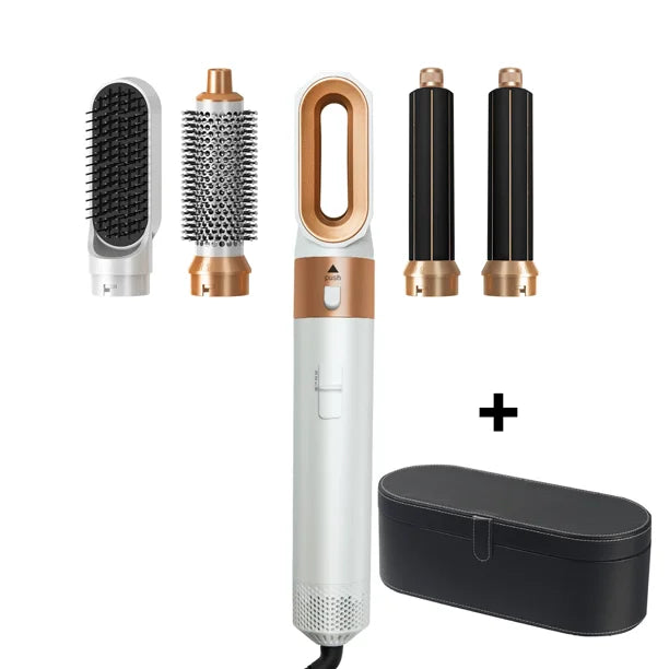 Alt-i-ett hårstyler med 5 utskiftbare hoder og elegant etui