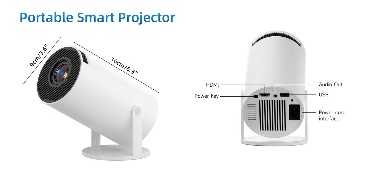 HY300 Pro Projector with 1000 games - Overrask.no