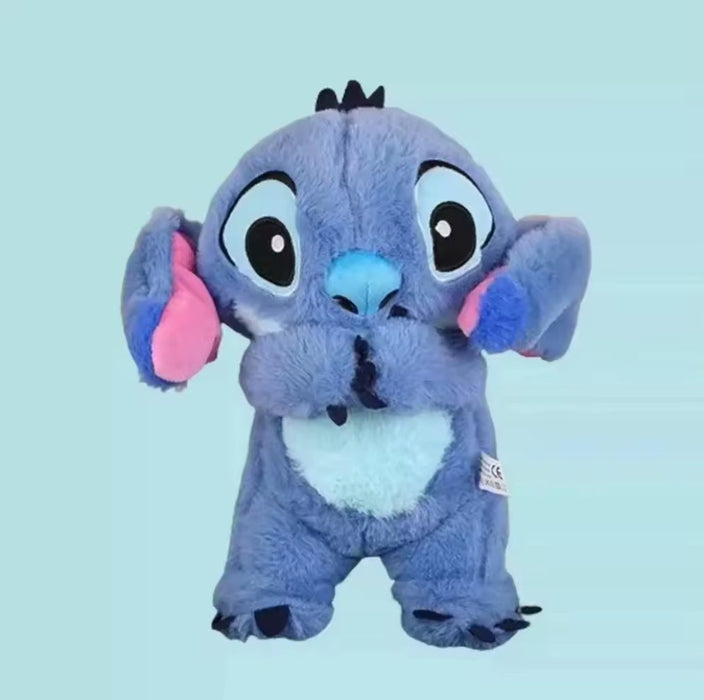 Kawaii Stitch Plush Doll med avslappende musikk og pustefunksjon - Overrask.no