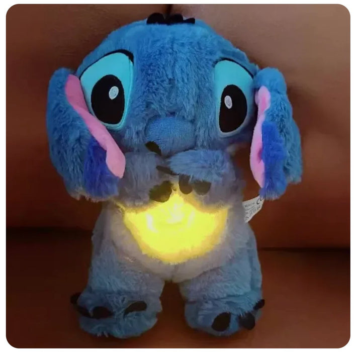 Kawaii Stitch Plush Doll med avslappende musikk og pustefunksjon - Overrask.no