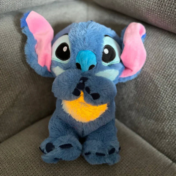 Kawaii Stitch Plush Doll med avslappende musikk og pustefunksjon - Overrask.no